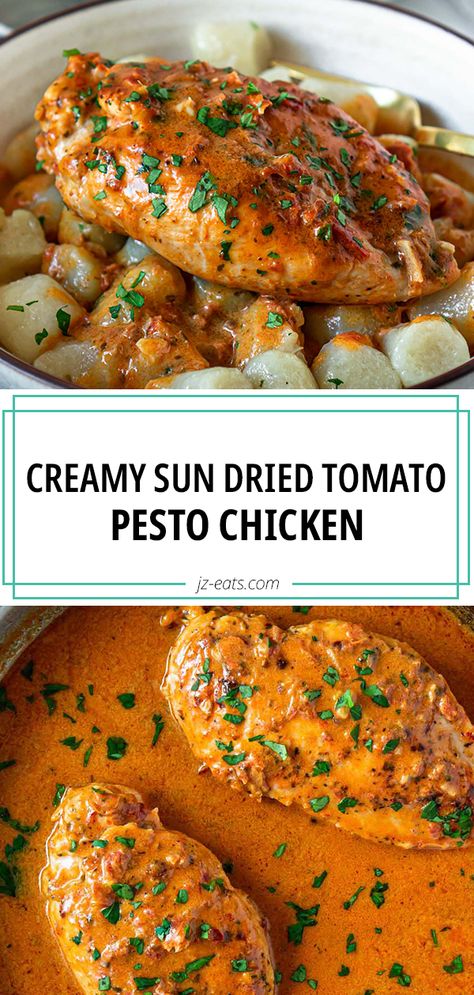 Pesto Chicken Sundried Tomato, Creamy Sun Dried Tomato Pesto Chicken, Sun Dried Pesto Recipe, Recipe With Red Pesto, Sun Dried Tomato Pesto Recipe Chicken, Sun Dried Pesto Chicken, Red Pesto Chicken Recipes, Su Dried Tomato Chicken, Recipes Using Tomato Pesto