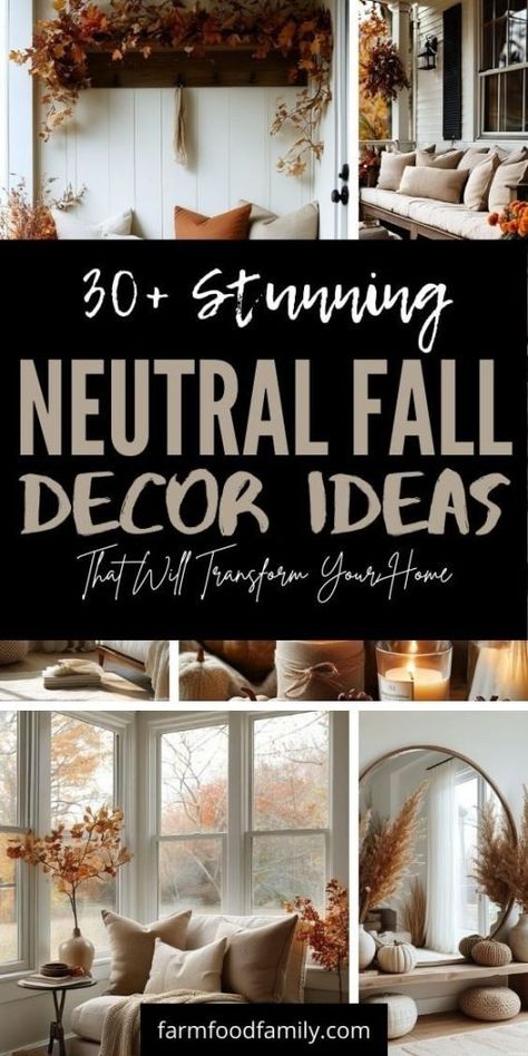 30 Affordable Neutral Fall Decor Ideas for a Stylish Autumn Home 64 Fall Decor Interior Design, Spanish Fall Decor, Fall Small Home Decor, Fall Corner Shelf Decor, Half Moon Basket Decor Ideas, Fall Decor For Tv Console, Fall Neutral Decor Ideas For The Home, Elegant Cozy Home, Fall Decor Fireplace Mantle