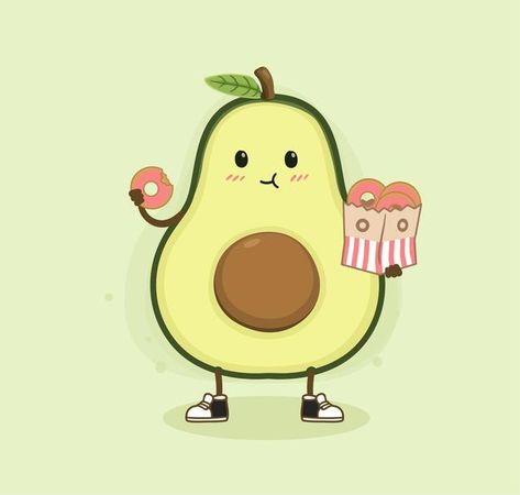 Cartoon Avocado, Premium Vector Cartoon, Vector Cartoon, Premium Vector, Graphic Resources, Avocado, History