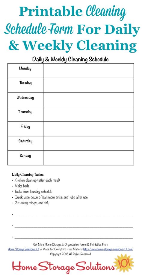 Here is a free printable cleaning schedule form that you can use to fill out your daily and weekly cleaning schedule tasks for your home. Free Printable Cleaning Schedule, Kitchen Cleaning Checklist, Free Printable Cleaning, Clean Hacks, Household Notebook, Cleaning Schedule Templates, Organizing Stuff, Cleaning Checklist Template, Zone Cleaning