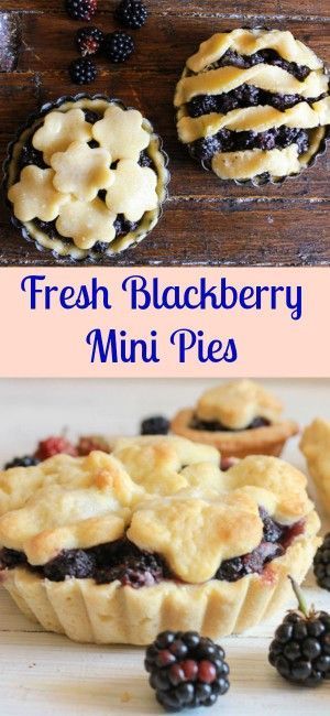 Fresh Blackberry Pie, Blackberry Pie Recipe, Fresh Desserts, Tiny Desserts, Pies Dessert, Homemade Blueberry Pie, Homemade Pie Recipes, Fall Berries, Mini Pie Recipes