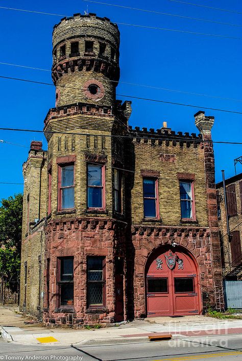 Fire Station Photograph - Old Racine Fire Station by Tommy Anderson Fire Hall, Old Abandoned Buildings, Fire House, Old Abandoned Houses, House Fire, Brick Building, Fire Station, Fire Dept, Abandoned Buildings