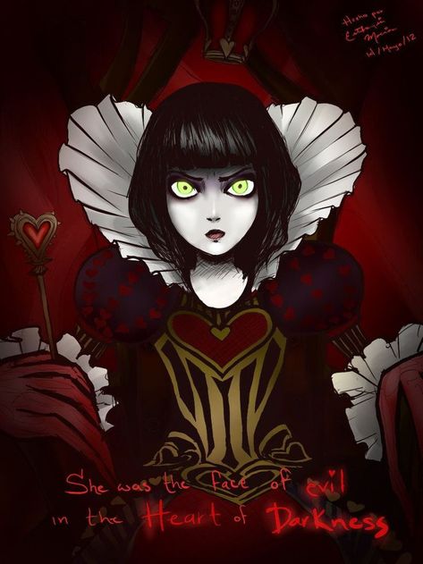 Alice Madness Returns Queen Of Hearts, Queen Of Hearts Alice Madness Returns, Male Queen Of Hearts, Red Vampire, American Mcgee’s Alice, Queen Of Hearts Alice, Mad Design, Dark Alice In Wonderland, Madness Returns