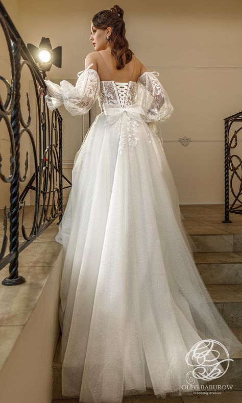 Wedding Dresses With Sleeves Fairy, Across The Shoulder Wedding Dress, Poofy Off The Shoulder Wedding Dress, Fairytale Inspired Wedding Dress, Fairy Corset Wedding Dress, Pirate Sleeve Wedding Dress, Erethral Wedding Dress, Float Wedding Dress With Sleeves, Sweet Heart Wedding Dress With Sleeves