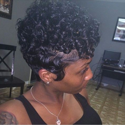 Perm Rod Set On Tapered Haircut Perm Rod Set, Tapered Natural Hair, Tapered Haircut, Short Sassy Hair, Sassy Hair, Dope Hairstyles, Hair Crush, Rod Set, Relaxed Hair