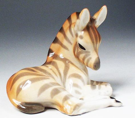 Russian Porcelain - Zebra Cub Laying- Beautiful figurine - Great quality -MInt condition Russian LOMONOSOV Factory marked Porcelain Doll Makeup, Porcelain Animal, Have Inspiration, Porcelain China, Ceramic Animals, Animal Figures, Animal Figurines, Fine Porcelain, Porcelain Painting