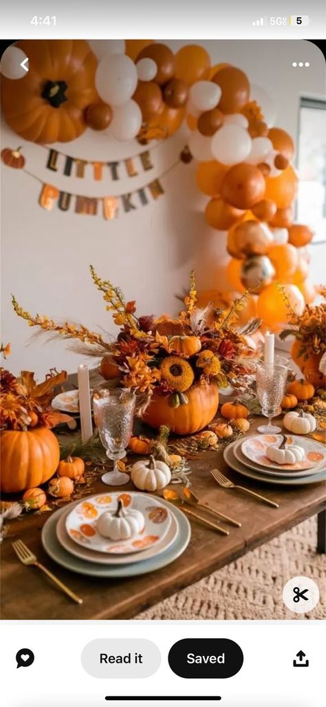 Fall Twin Baby Shower Ideas, Turkey Baby Shower Ideas, Outdoor Fall Baby Shower Ideas, Pumpkin Spice Baby Shower Theme, Autumn Baby Shower Theme, Fall Baby Boy Shower Ideas, Fall Baby Shower Table Decor, Fall Baby Shower Themes For Boys, Little Pumpkin Baby Shower Ideas Boy