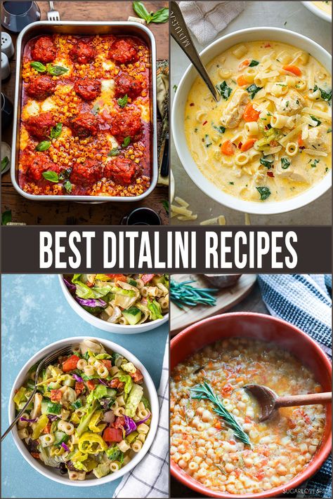 Recipe With Ditalini, Ditalini Salad Recipes, Soup Recipes With Ditalini, Zitoni Pasta Recipes, Dilantin Pasta, Ditali Pasta Recipes, One Pot Ditalini Pasta, Ditalini Pasta Recipes Cold, Recipes Using Ditalini Pasta