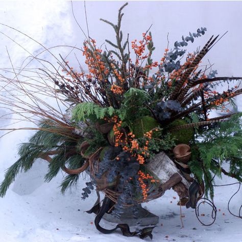 Winter Container Inspiration - FineGardening Outdoor Holiday Planters, Winter Containers, Outdoor Christmas Planters, Holiday Planter, Winter Planter, Short Plants, Christmas Planters, Fine Gardening, Garden Containers