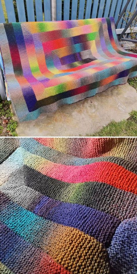 Geometric Knitting Pattern, Ten Stitch Blanket, Sock Yarn Blanket, Knit Afghan Patterns Free, 10 Stitch Blanket, Diy Macrame Projects, Knit Afghan Patterns, Knitting Quilt, Blanket Knitting Pattern