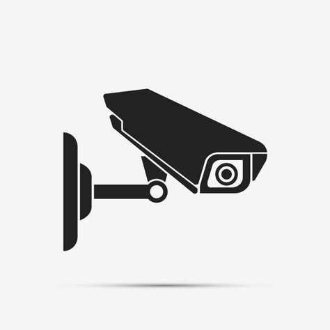 Cctv Camera, Vector Art, White Background, Vector Free, Vector Illustration, Royalty Free, For Free, Clip Art, White