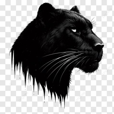 silhouette black panther big cat face art silhouette black panther big cat face art silhouette bla Black Panther Animal Art, Panther Black, Panther Tattoo, Face Profile, Art Silhouette, Art Face, Transparent Image, Art Png, Art Appreciation