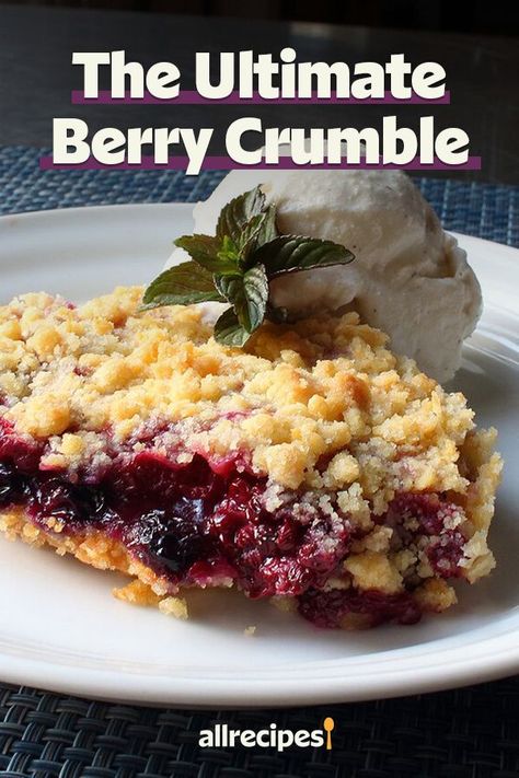 The Ultimate Berry Crumble | "I can't tell you how many crisps crumbles and cobblers I've made over my 40 years in the kitchen - but believe me when I tell you this one is the ultimate. So good I've committed the crumble mixture to memory." #dessertrecipes #dessertideas #cobbler #crisp Berry Crumble Recipe, Mixed Berry Crisp, Berry Crisp Recipe, Berry Crisp, Blueberry Topping, Berry Crumble, Streusel Muffins, Crumble Recipe, Crisp Recipe