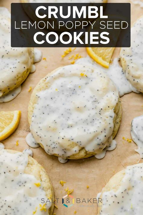 Lemon Poppyseed Shortbread Cookies, Lemon Poppyseed Cookies Crumbl, Lemon Poppyseed Crumble Cookies, Crumble Lemon Poppyseed Cookie, Crumbl Lemon Poppyseed Cookie, Lemon Poppy Seed Desserts, Lemon Poppyseed Bars, Lemon Poppyseed Cookie, Crumbl Cookie Copycat Lemon Poppyseed