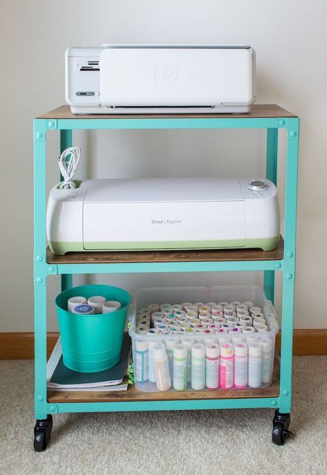 Printer Cart, Craft Room Furniture, Dream Craft Room, Craft Room Design, Dekorasi Kamar Tidur, Scrapbook Room, Office Crafts, Home Office Storage, Craft Room Storage