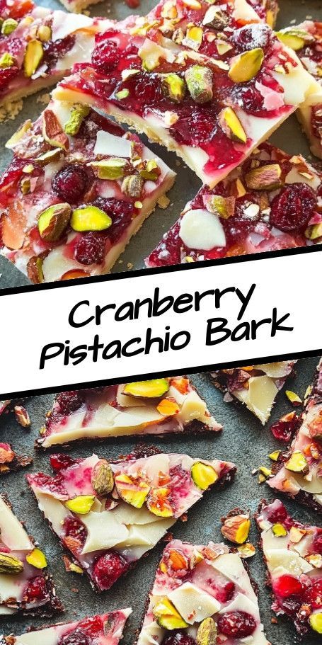 Christmas Cranberry Pistachio Bark is a delightful treat to celebrate the holiday season. With a colorful mix of cranberries and pistachios, this festive bark makes for a lovely gift or a delicious addition to your dessert table. Pistachio Cranberry Almond Bark, Almond Walnut Cranberry Nougat, White Chocolate Cranberry Pistachio Bark, Cranberry Pistachio Bark, Cranberry Bark, Pistachio Bark, Bark Recipes Easy, Cranberry Desserts, Christmas Bark Recipes