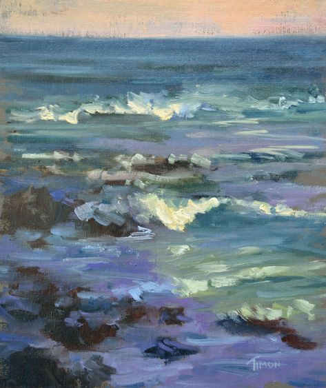 $600 · #california #seascapeart #beachart #oceanart #skyscape #seascape #seaside #impressionism #pleinair #impressionist #impressionistseascape #pleinairpainting #californiaart Seascape Artwork, Seascapes Art, Nautical Painting, Contemporary Landscape Painting, Impressionism Painting, California Art, Impressionism Art, Nautical Art, Plein Air Paintings