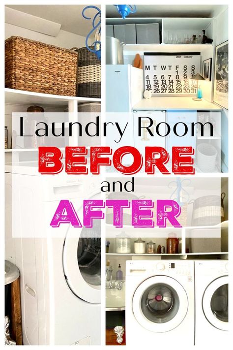 Making over a laundry room doesn't need to break the bank. I'm going raw here, and sharing our budget friendly laundry room makeover. Drinks Fridge, Blue Spray Paint, Light Blue Paints, New Stove, Tool Room, Laundry Mud Room, Room Renovation, Built In Bookcase, White Countertops