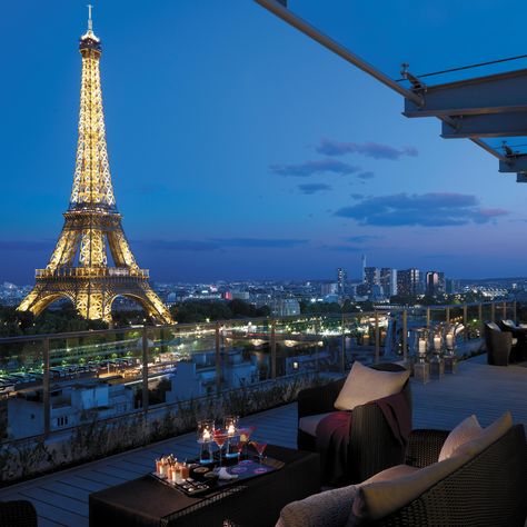 Hotels with a balcony and the best views | Harper's Bazaar Luxury Hotels Paris, Shangri La Paris, Paris Balcony, Paris View, Fairmont Hotel, Shangri La Hotel, Paris Hotels, Shangri La, Four Seasons Hotel