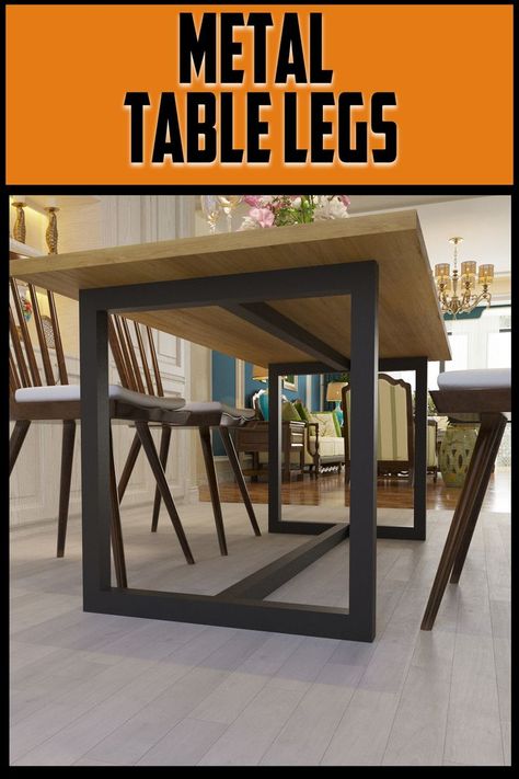 Metal Table Base Ideas, Metal Table Legs Ideas, Table Base Ideas, Table Base Diy, Metal Legs For Table, Table Legs Ideas, Table Legs Diy, Metal Leg Dining Table, Industrial Table Base