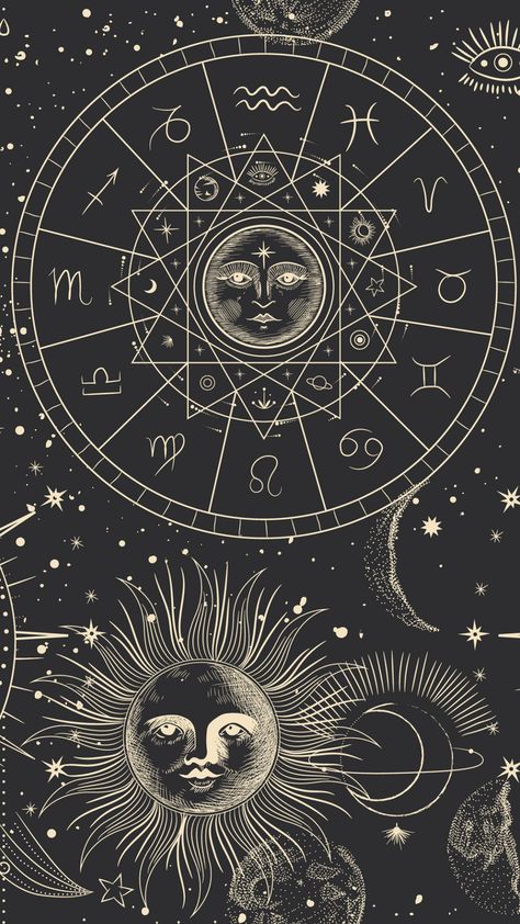 Vintage Fortune Teller, Moon Astrology, Spiritual Wallpaper, Sigil Magic, Astrology Art, Pretty Phone Wallpaper, Technology Wallpaper, Pretty Landscapes, Celestial Art