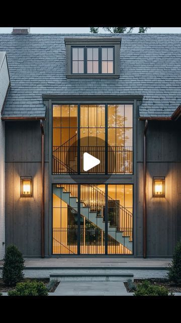 Moment Design on Instagram: "The right staircase can take your home to the next level, quite literally! 😊 Whether dramatic or serene, stairs can be a moment that defines the energy of your home. Which stair speaks to you? #homeinspiration #dreamhome #residentialdesign #beautifulhomes #makingthemoment" Exterior Staircase Design, Open Stairs To Basement, Open Stairs, Back Of House, Tall Windows, Floating Staircase, Basement Stairs, Dormer Windows, White Brick