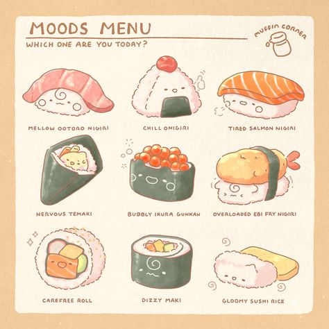 Food Drawing Easy, Cute Japanese Food, Korean Convenience Store, Tavern Food, Sushi Drawing, Japanese Food Illustration, Cottagecore Wallpaper, Anime Foods, Sushi Art