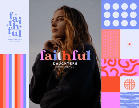 Faithful Conference - Church on the Move on Behance Womens Conference Graphic Design, Conference Branding Ideas, Christian Conference Decor, Women’s Conference, Women Conference Flyer Design, Women’s Event, Conference Branding Design, Womens Conference Ideas, Church Color Palette