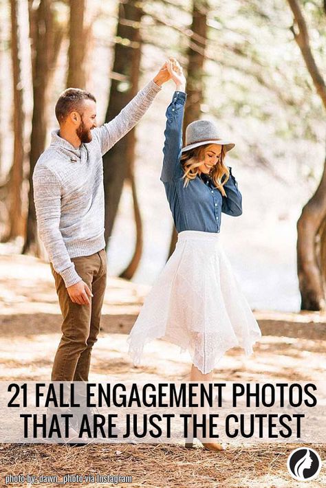 Engagement photos taken in the fall look especially romantic. Engagement Shoot Fall Outfits, Engagement Photo Inspiration Fun, Modest Engagement Photos, Engagement Photos Plus Size Bride, Fall Engagement Pictures Outfit Outdoor, Fall Engagement Photo Outfit Ideas, November Engagement Pictures Outfit, Engagement Photoshoot Fall, Engagement Poses Ideas