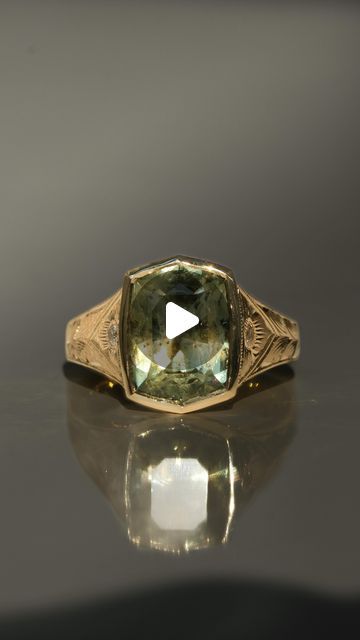 Kindred Lubeck ✦ Artifex Fine Jewelry on Instagram: "The assignment: a rectangular, olive green sapphire engagement ring.
‌
As I was scouring through hundreds of potential sapphires at the Tucson gem show, I stumbled upon this 4.95ct Montana.
‌
I sent Claudia a quick text:
‌
“Is there such thing as too big?”
‌
Her response?? Well, let’s just say she and I have the same taste.
‌
It was an honor to make this ring for Claudia & Ryan!! Congratulations, you two ✨ #alternativeengagementring #finejewelrydesign #handengraved" Kindred Lubeck, Tucson Gem Show, Green Sapphire Engagement, Green Sapphire Engagement Ring, Gem Show, Sapphire Engagement Ring, Alternative Engagement Rings, Green Sapphire, Fine Jewelry Designers