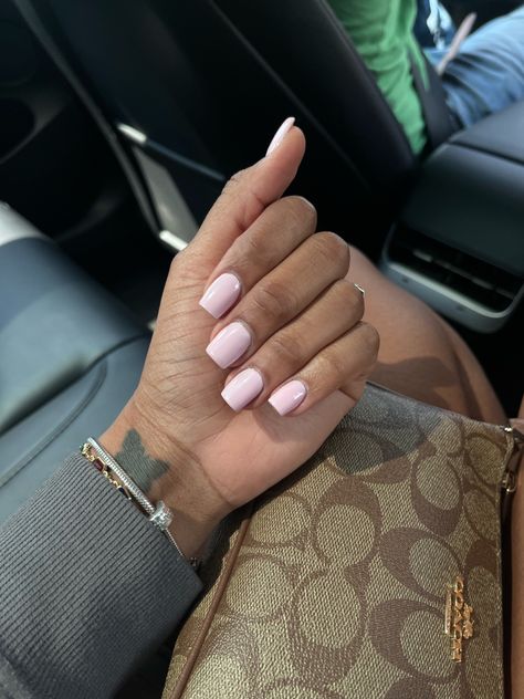 Nail Shapes Squoval, Soft Pink Nails, Baby Pink Nails, Short Gel Nails, Ombre Acrylic Nails, Work Nails, Classy Acrylic Nails, Fake Nails With Glue, Acrylic Nails Coffin Pink