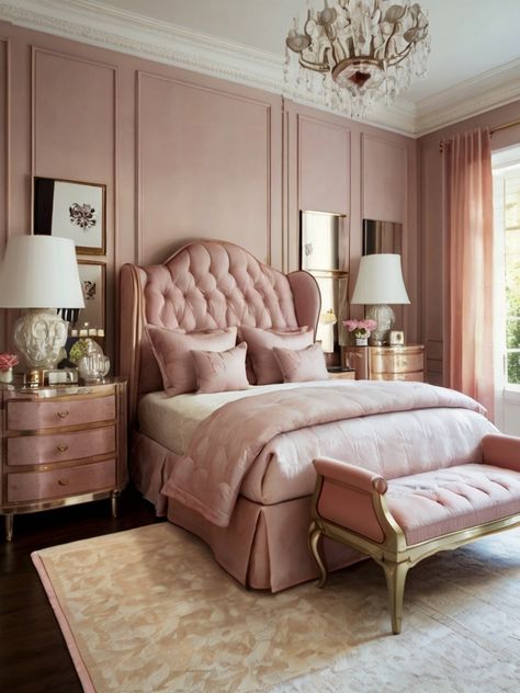 Feminine Bedroom Ideas: Easy Tips to Make Your Room Look Amazing - Homezillo Beautiful Bed Designs, Blush Pink Bedroom, Blush Bedroom, Bedroom Revamp, Pink Bedroom Ideas, Feminine Bedroom, Pink Bedroom Decor, Chic Bedroom Decor, Gold Bedroom