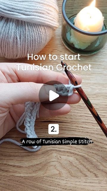 Beginner Tunisian Crochet Patterns, Beginner Tunisian Crochet, Tunisian Crochet Free, Tunisian Simple Stitch, Simple Stitch, Tunisian Crochet Patterns, Tunisian Crochet Stitches, New Skills, Tunisian Crochet