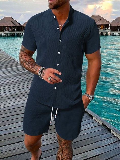 Brilliant Tee Shirt Great Fit Accurate Sizing Thanks A Summer Fit For Men, Simple Outfits For Men Casual, Short Men Aesthetic, Mens Warm Weather Fashion, Boys Vacation Outfits, Men’s Clothing Beach, Mens Simple Outfits, Cancun Outfits Men, Shein Men Outfit