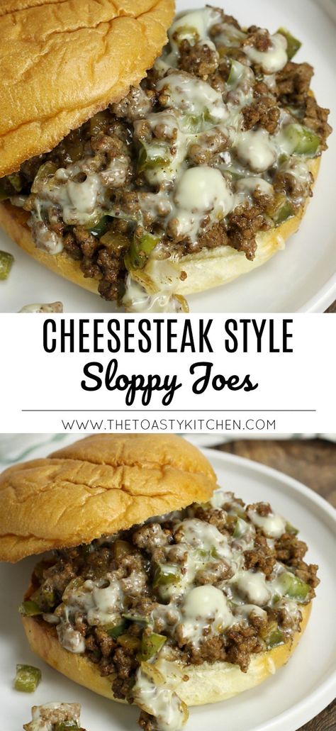 Philly With Ground Beef, Hamburger Meat Philly Cheesesteak, Philly Cheesecake Sloppy Joes, Beef Dinner Meals, No Tomato Sloppy Joes, Easy Philly Cheese Steak Sloppy Joes, Easy Meals To Make With Ground Beef, Easy Cheesesteak Recipe, Philly Sloppy Joes