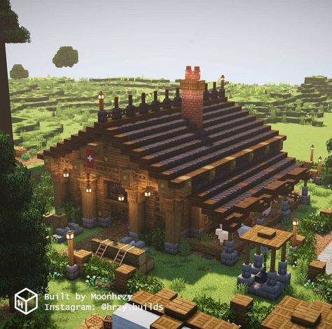 Minecraft Jousting Arena, Medieval Minecraft Houses, Chalet Minecraft, Minecraft Barn, Minecraft Storage, Minecraft Medieval House, Case Minecraft, Rumah Minecraft Sederhana, Minecraft Mansion