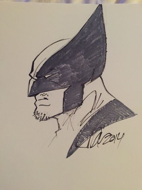 Wolverine sharpie sketch Wolverine Drawing Easy, Wolverine Drawing Sketches, Wolverine Doodle, Art To Do When Bored, Bleach Sketch, Wolverine Drawing, Wolverine Sketch, Character Coloring Pages, Wolverine Artwork