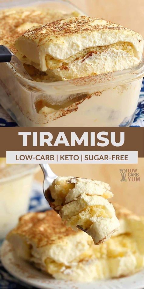 Keto Gf Dessert, Keto Tarimisu, Paleo Tiramisu Recipe, Low Carb Flan, Keto Layered Dessert, No Egg Keto Dessert, Keto Custard Cake, Healthy Tirimasu, Low Carb Custard Recipes