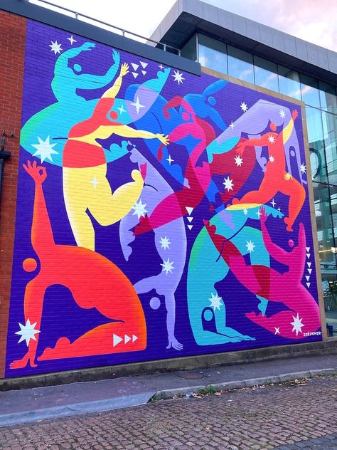 Murals Wall Art, Skatepark Design, Bristol Uk, Mural Design, Dance Art, Hand Painted Signs, Mural Wall Art, Art Collage Wall, Mural Painting