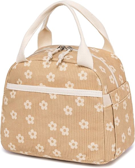 Amazon.com: Bluboon Lunch Bag for Women Men Cute Corduroy Lunch Tote Bags Reusable Insulated Lunch Box Large Capacity Reusable Insulated Cooler for Work Picnic or Travel (Beige strawberry): Home & Kitchen Cute Lunch Bags, Food Containers Lunch, Lunch Box Cooler, Women Lunch Bag, Lunch Kit, Wishlist 2024, Best Lunch Bags, Lunch Tote Bag, Picnic Bag