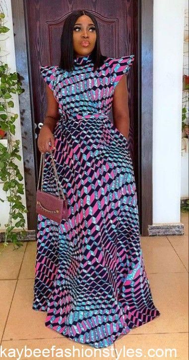 4 Yards Ankara Long Gown Styles for Ladies - Kaybee Fashion Styles African Maxi Dresses Classy, Ankara Long Gown Styles For Ladies, Africa Print Dress, Gown Styles For Ladies, Long Gown Styles, Ankara Maxi Dress, Africa Print, Ankara Long Gown, Ankara Long Gown Styles