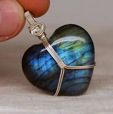 Wire Wrapped Heart Pendant Tutorial, Wire Wrapping A Heart Shaped Stone, Wire Wrapped Hearts, Heart Wire Wrap, Labradorite Chakra, Wrapped Cabochon, Wire Wrapped Stones, Wire Wrapped Cabochon, Wire Wrapped Heart