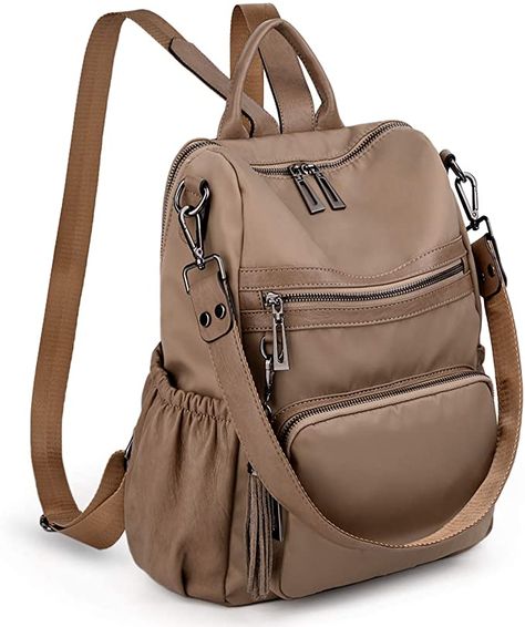 Amazon.com: UTO Women Backpack Purse Leather Vegan Ladies Fashion Designer Rucksack Convertible Travel Shoulder Bag with Tassel Red : Clothing, Shoes & Jewelry Tassel Clothing, Backpack Purse Leather, Womens Rucksack, Bag With Tassel, Simple Backpack, Leather Backpack Purse, Brown Shoes, Backpack Straps, Artificial Leather