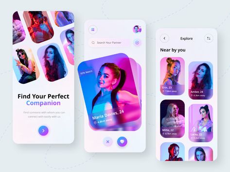 Dating App Design, Creative App Design, Social App Design, Dating Application, Ui Design Dashboard, Best Dating Apps, App Design Inspiration, Friendship Day Quotes, Retro Sign