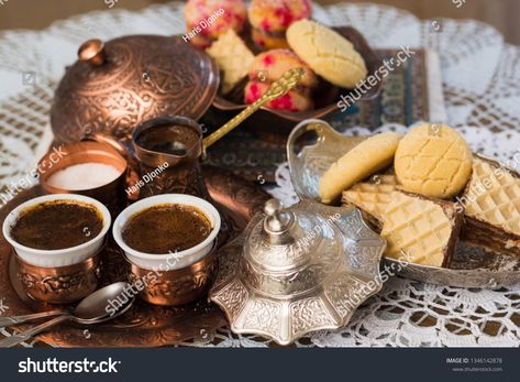 Turkish coffee setup with domestic cakes in kitchen #Ad , #Sponsored, #setup#coffee#Turkish#kitchen Bosnian Coffee, Turkish Cafe, Handmade Souvenirs, Turkish Kitchen, Turkish Delight, Turkish Coffee, Photo Images, Coffee Cafe, Coffee Set