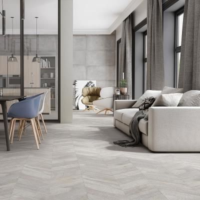 Montgomery Chevron Gray 24 in. x 48 in. Matte Porcelain Floor and Wall Tile (15.49 sq. ft./Case) Grey Floor Tiles Living Room, Floor Tiles Living Room, Tiles Living Room, Azulejos Tiles, Gray Porcelain Tile, Grey Floor Tiles, Grey Floor, Cleaning Tile Floors, Matte Porcelain Tile