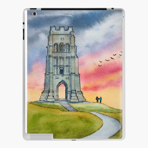 Get my art printed on awesome products. Support me at Redbubble #RBandME: https://www.redbubble.com/i/ipad-skin/Glastonbury-Tor-by-JohnRay27/92694417.MHP6F?asc=u Hope Crafts, Hope Painting, Glastonbury Tor, Art Stained, Pottery Painting, Featured Art, Original Watercolor Painting, Watercolour Painting, Original Watercolors