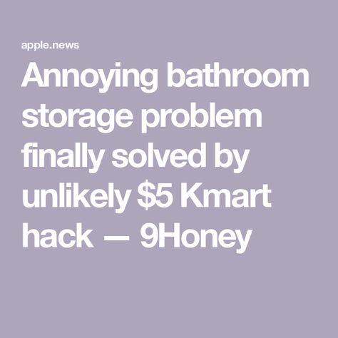 Annoying bathroom storage problem finally solved by unlikely $5 Kmart hack — 9Honey Kmart Hack, Kmart Hacks, Hair Styling Tools, Styling Tools, The Bathroom, Bathroom Storage, Hair Styling, Hair Tools, Life Hacks