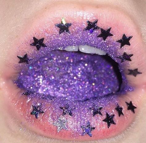 Acrylic Nail Designs Coffin, Purple Gothic, Rainbow Order, Shades Of Violet, Creative Eye Makeup, Glitter Lips, Lip Art, Beautiful Lips, Makeup Goals