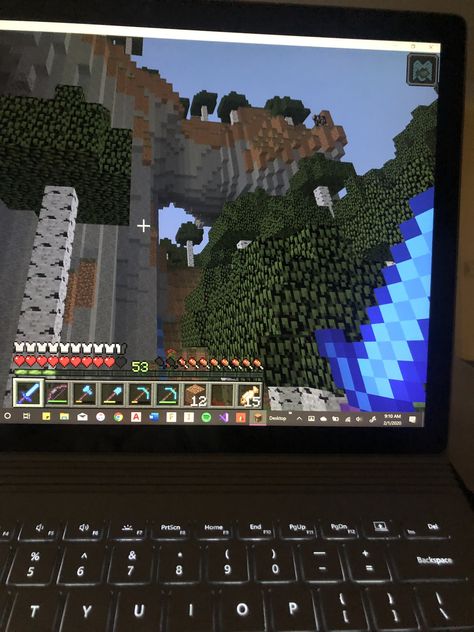 Minecraft Laptop, Minecraft Laptop Wallpaper Aesthetic, Minecraft Gaming Aesthetic, Guy Playing Video Games Aesthetic, Gaming Laptop Aesthetic, Playing Minecraft Aesthetic, Minecraft Screenshots Aesthetic, Nerd Aesthetic, Minecraft Redstone